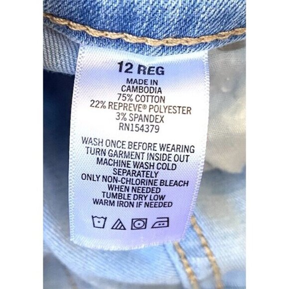 Aerpostale Womens High‎ Rise Jeggings Light Wash Distressed Jeans Size 12 Aero - Picture 7 of 7